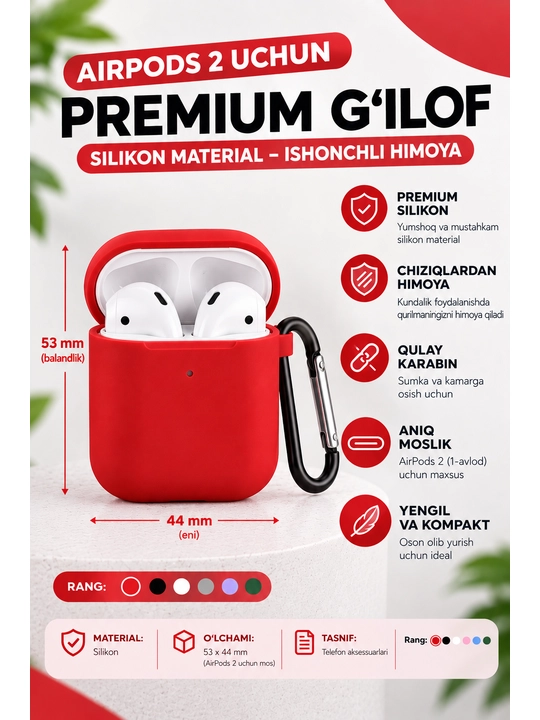 Airpods 2 uchun chexol - 