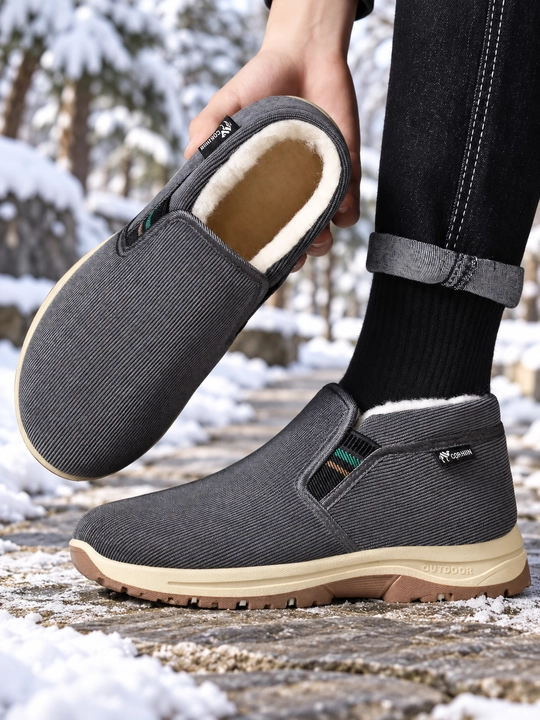 Ботинки мужские утеплённые WinterWalk, без шнурков, с рельефной подошвой, размеры 40-46