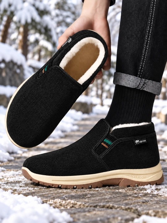 Ботинки мужские утеплённые WinterWalk, без шнурков, с рельефной подошвой, размеры 40-46