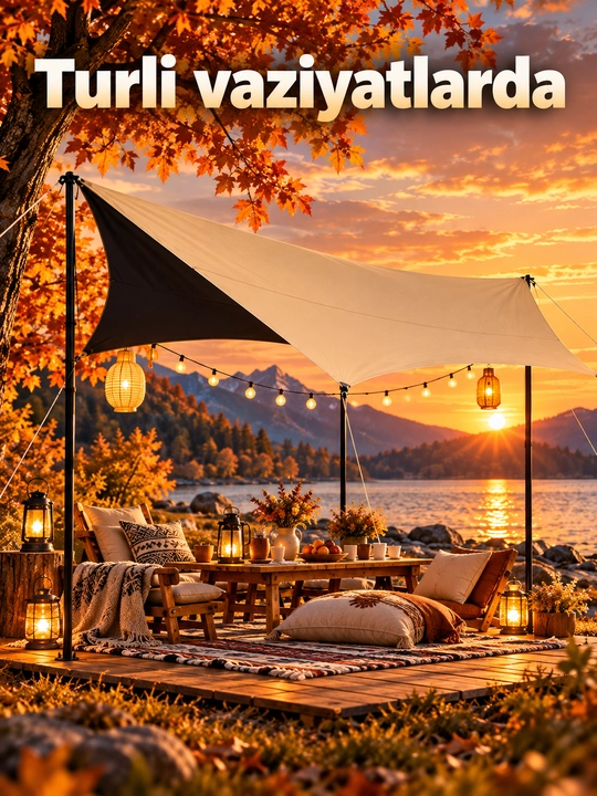 Тент палатка camping 450x520 см Outdoor Camp UV защита от дождя