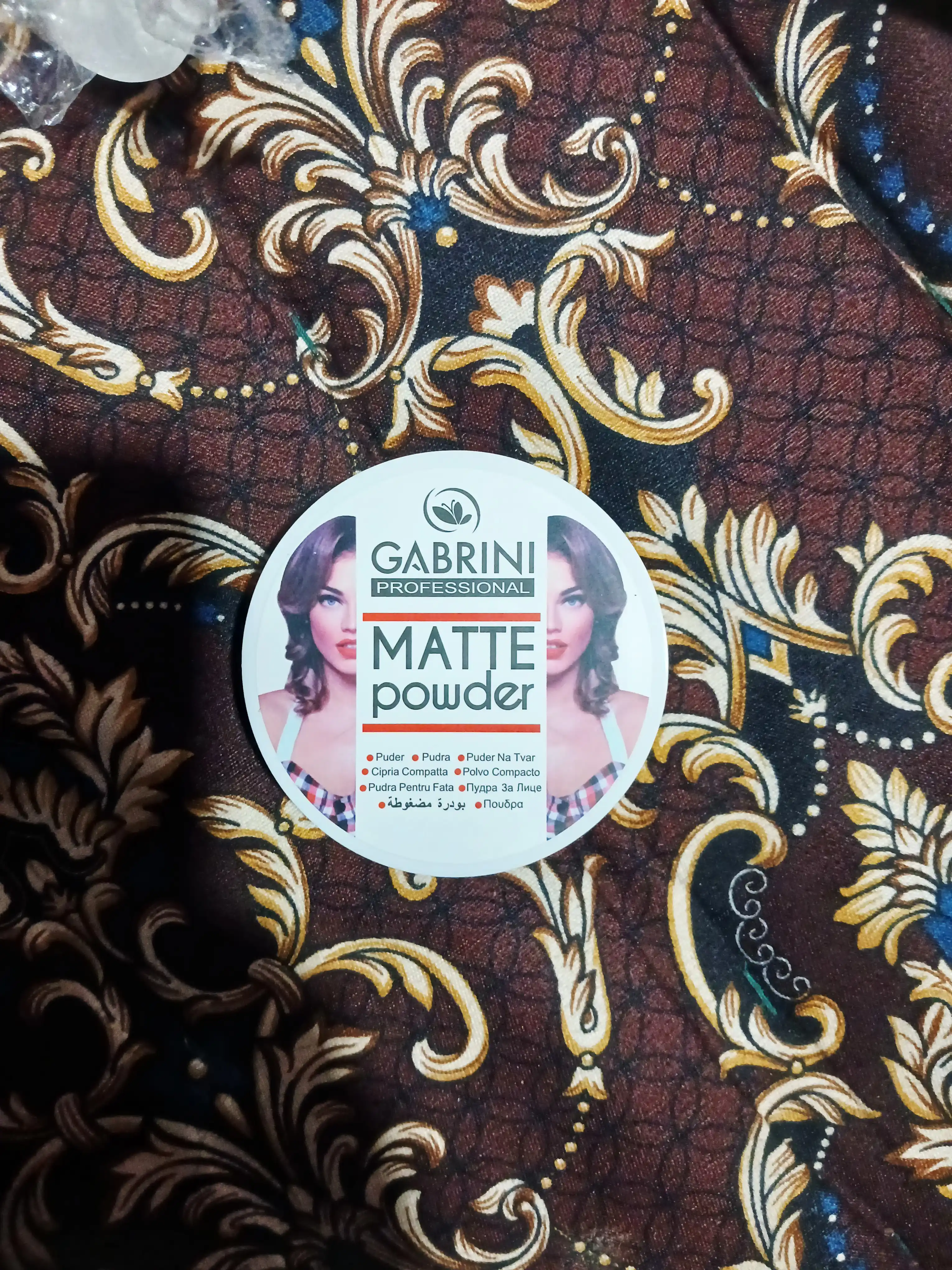 Pudra, yuz uchun upa Gabrini Matte Powder, suvga chidamli, matlashtiruvchi, 12 g
