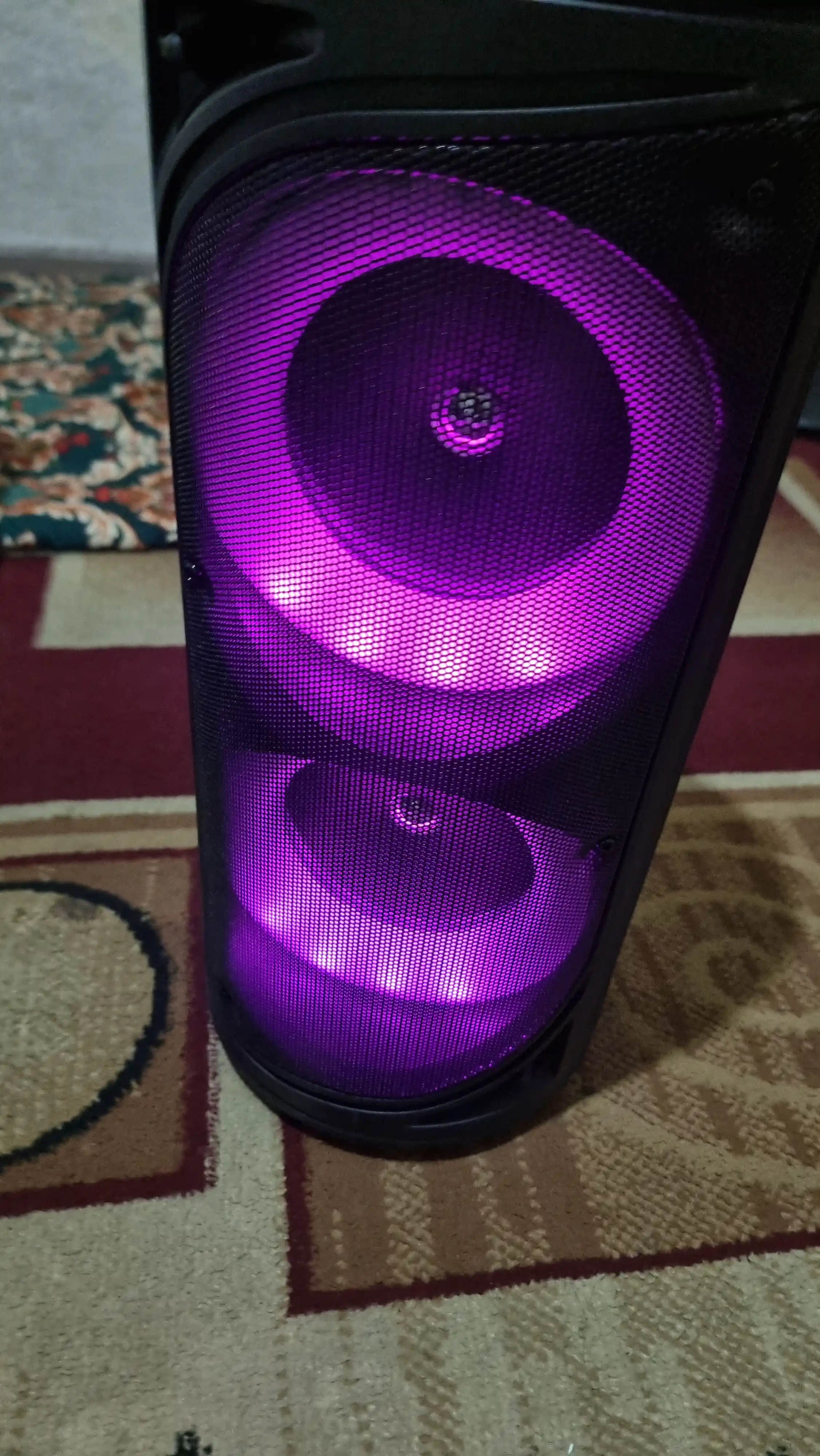 Караоке колонка ZQS6212 Bluetooth, 51 см, с микрофоном, световым эффектом RGB