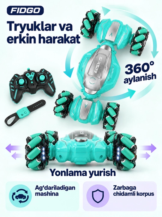 FIDGO o‘yinchoq mashina, turli ko‘rinishlar