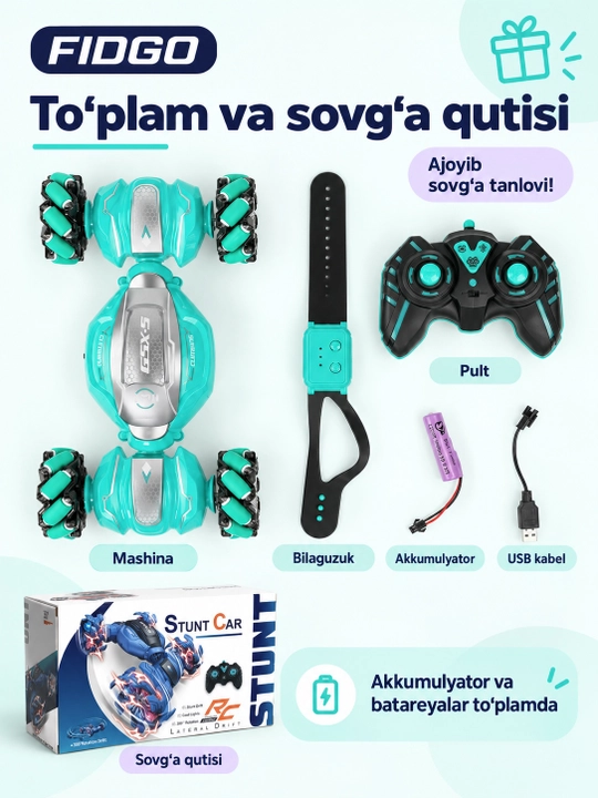 FIDGO o‘yinchoq mashina, turli ko‘rinishlar
