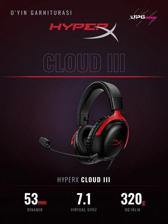 O'yin quloqchinlari HyperX Cloud III