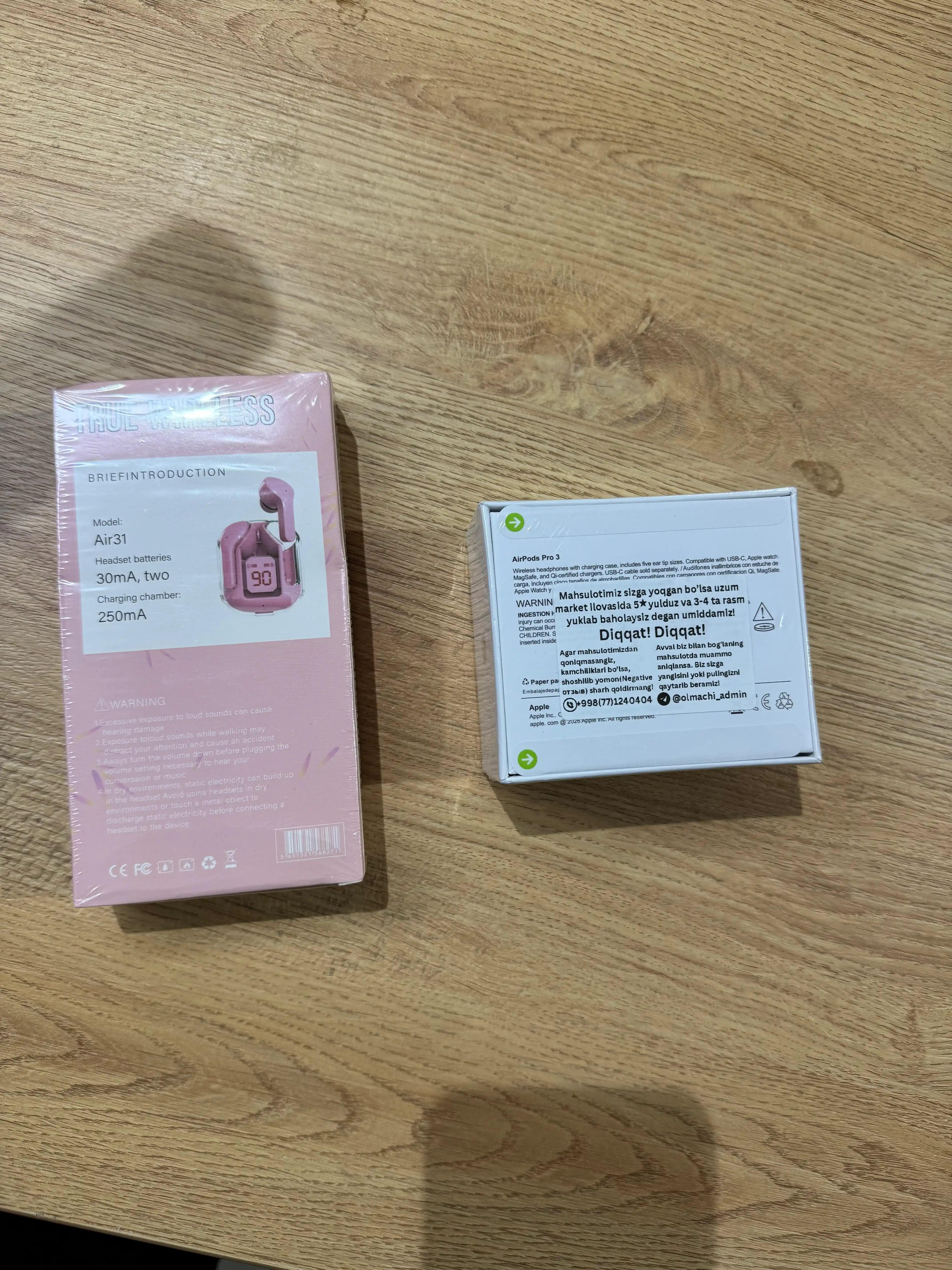 Simsiz quloqchinlar Pods Pro 3 ANC Premium, iPhone va Android uchun naushnik (+1ta sovg‘a)