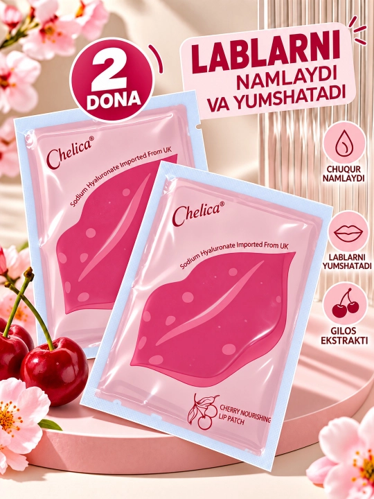 Gilos ekstrakti bilan lablar uchun namlantiruvchi patch-maska, 8 g - 