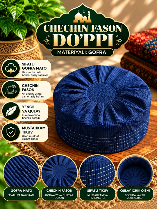 Chechen do‘ppisi, erkaklar do‘ppisi, musulmon do‘ppisi - 