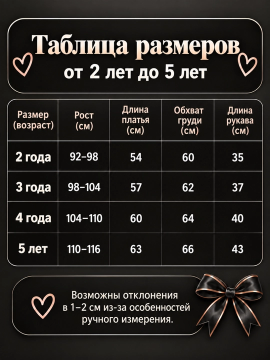 Платье для девочек на осень и зиму, с длинными рукавами, на 2–3–4–5 лет