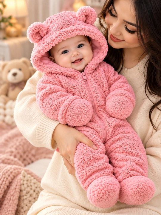 Комбинезон для новорождённых, Teddy Bear, мягкий зимний комбинезон для малыша
