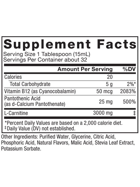 Force Factor Л-Карнитин (L-Carnitine), жидкий L-карнитин 3000 мг для похудения, 473 мл