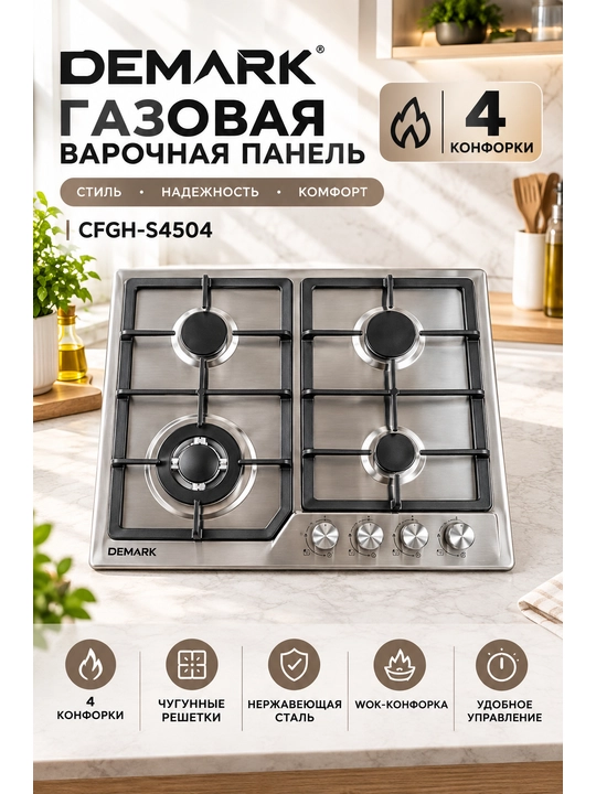 Встраиваемая варочная панель DEMARK CFGH-S4504 - 