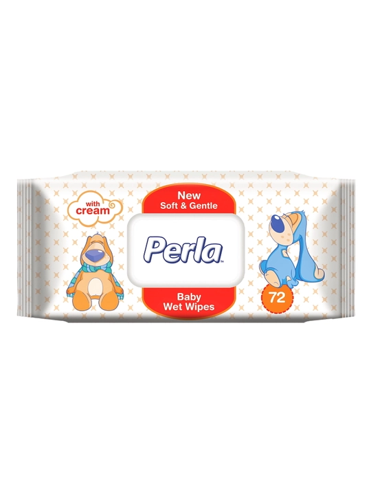 Влажные салфетки Perla BABY NATURAL, 72 штуки - 