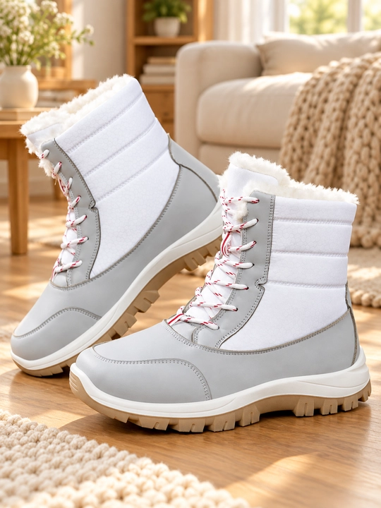 Ayollar dutiklari DISHER Snowmist, issiq, bog‘ichli etiklar, 36–42