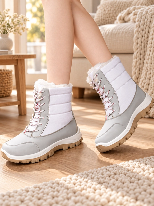 Ayollar dutiklari DISHER Snowmist, issiq, bog‘ichli etiklar, 36–42