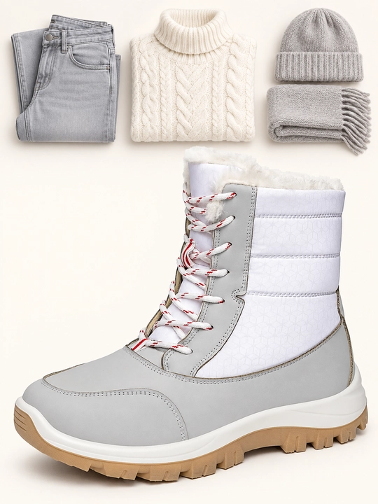 Ayollar dutiklari DISHER Snowmist, issiq, bog‘ichli etiklar, 36–42