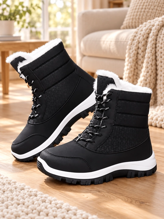 Ayollar dutiklari DISHER Snowmist, issiq, bog‘ichli etiklar, 36–42