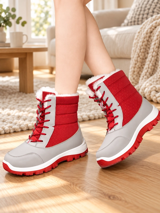 Ayollar dutiklari DISHER Snowmist, issiq, bog‘ichli etiklar, 36–42