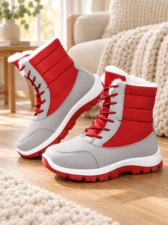 Ayollar dutiklari DISHER Snowmist, issiq, bog‘ichli etiklar, 36–42