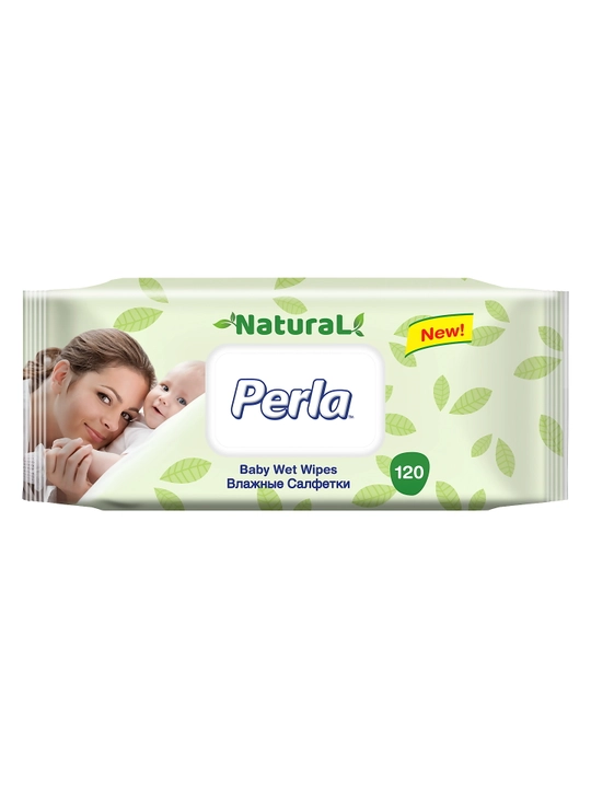 Влажные салфетки Perla NATURAL, 120 шт - 