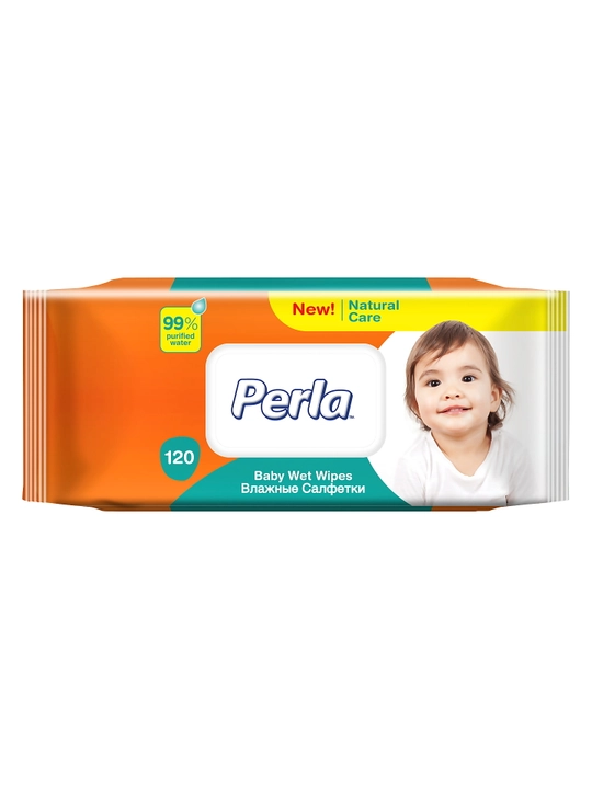 Влажные салфетки Perla NATURAL, 120 шт - 