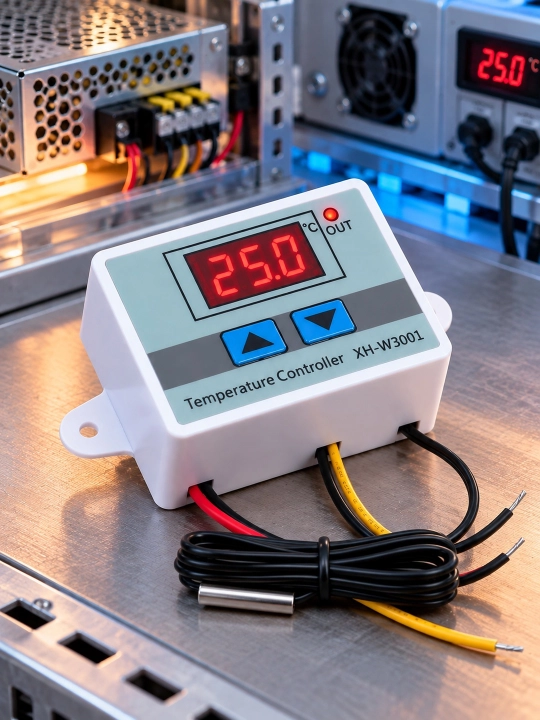 Termostat, XH-w3001 220V termostat, inkubator uchun termorel