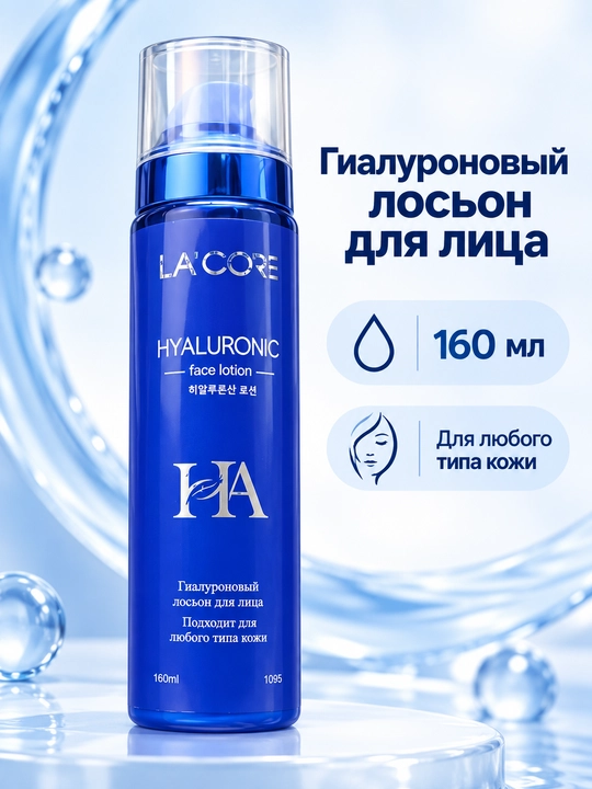 Лосьон для лица LA'CORE с гиалуроновой кислотой - 