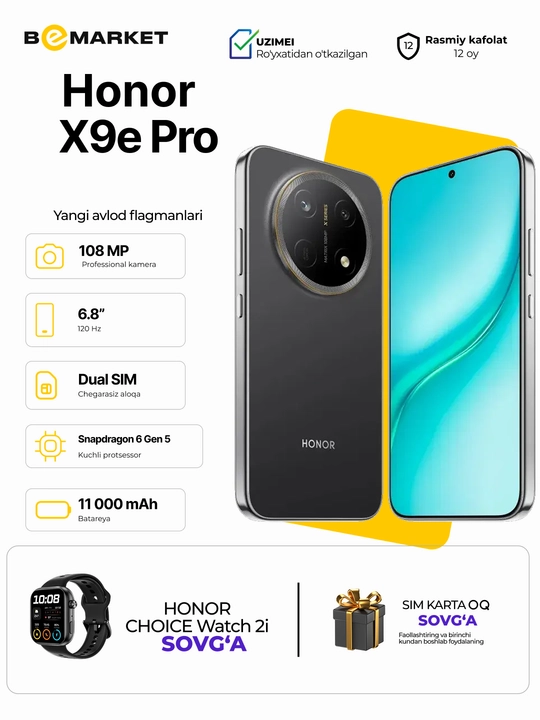 Honor X9e Pro + Sovga Honor Choice Watch 2i