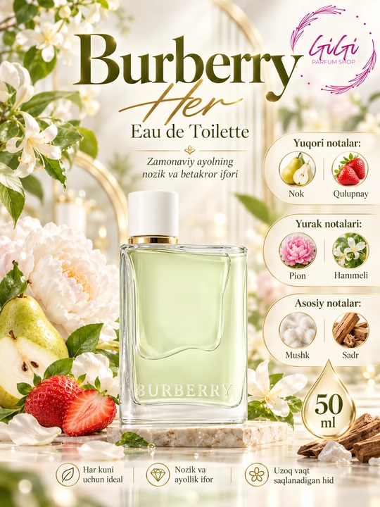 Burberry Touch, My Burberry, Her EDT atirlar - 