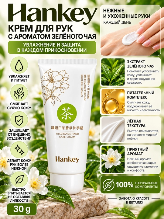Hankey Крем для рук, увлажняющий и питающий 30 г - 