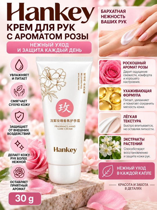 Hankey Крем для рук, увлажняющий и питающий 30 г - 