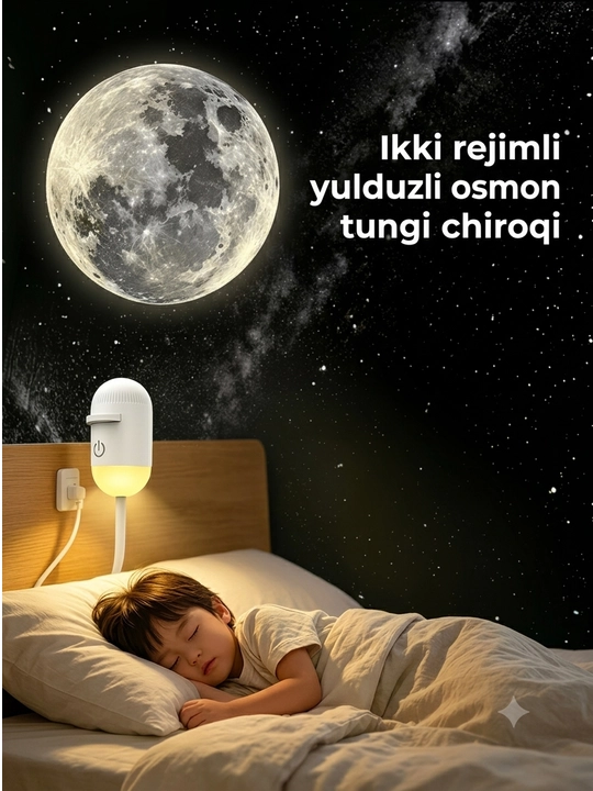 3 tasi 1 da Tungi Chiroq, yulduzli Proyektor va Gallaktika xonagizda