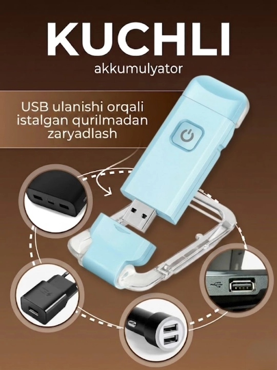 Лампа для чтения книг, беспроводная лампа - USB перезаряжаемая - 