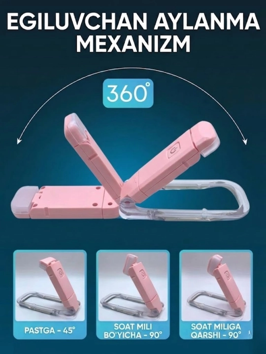 Kitob o'qish chiroqi, simsiz chiroq - USB qayta zaryadlanuvchi