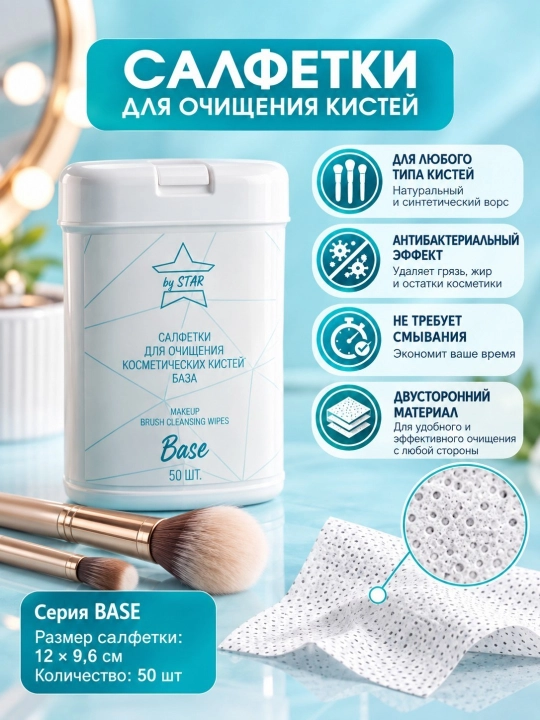 Идеальные салфетки: очищают кисти без воды и защищают от бактерий
