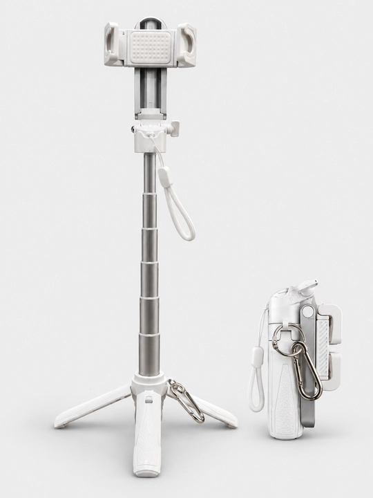 Штатив-селфи палка Jmary MT-18, Bluetooth-пульт, складной, для телефона, белый