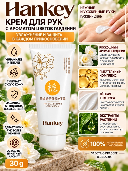 Hankey Крем для рук, увлажняющий и питающий 30 г - 