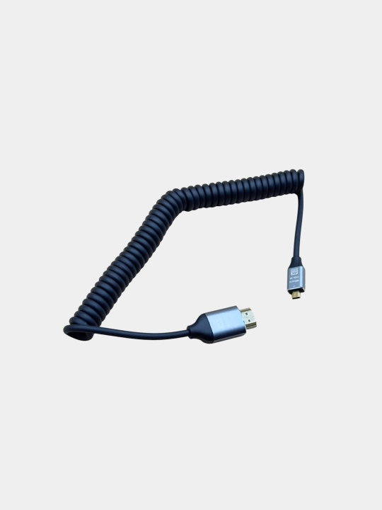 HDMI adapteri mikro va mini prujina kabeliga 1080p, 2k, 4k uhd qo'llab-quvvatlash hd d