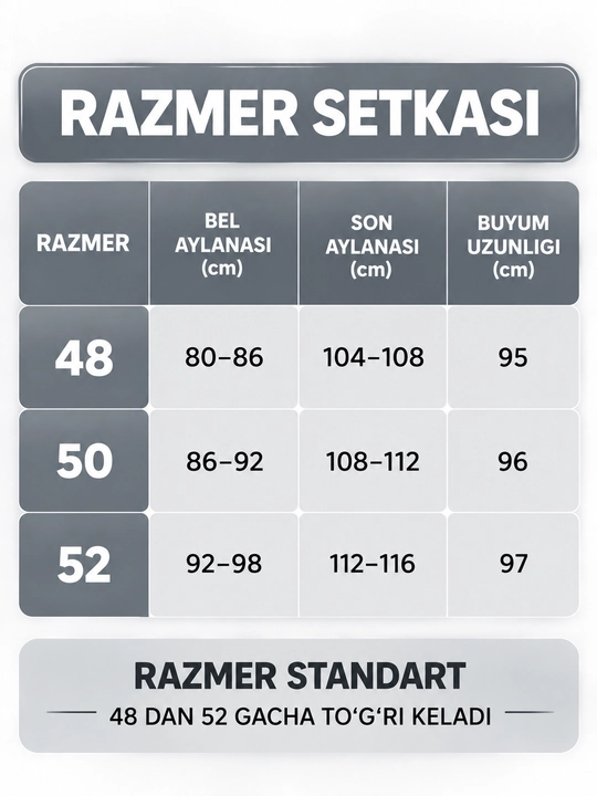 Ayollar uchun sportivkali va uzun yubkali dvoyka, razmer standart 48–52