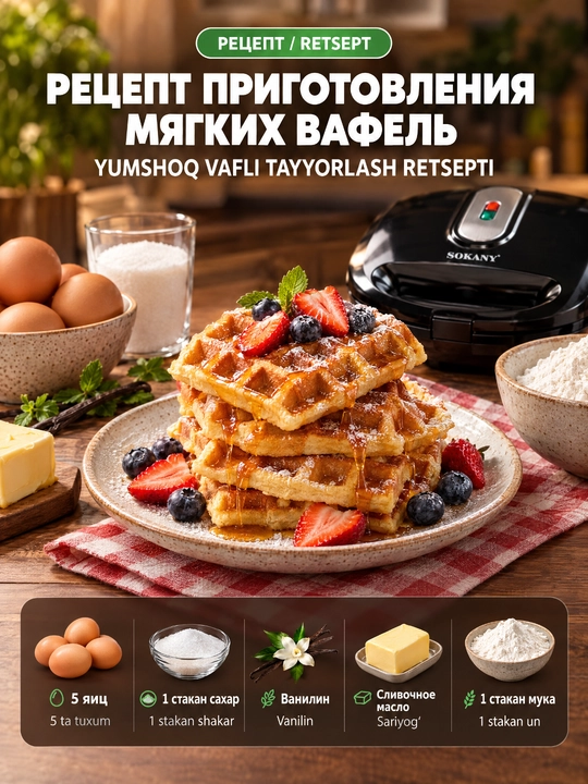 Мультипекарь SOKANY SK-908 6 в 1, смена панели, антипригарное покрытие для завтрака