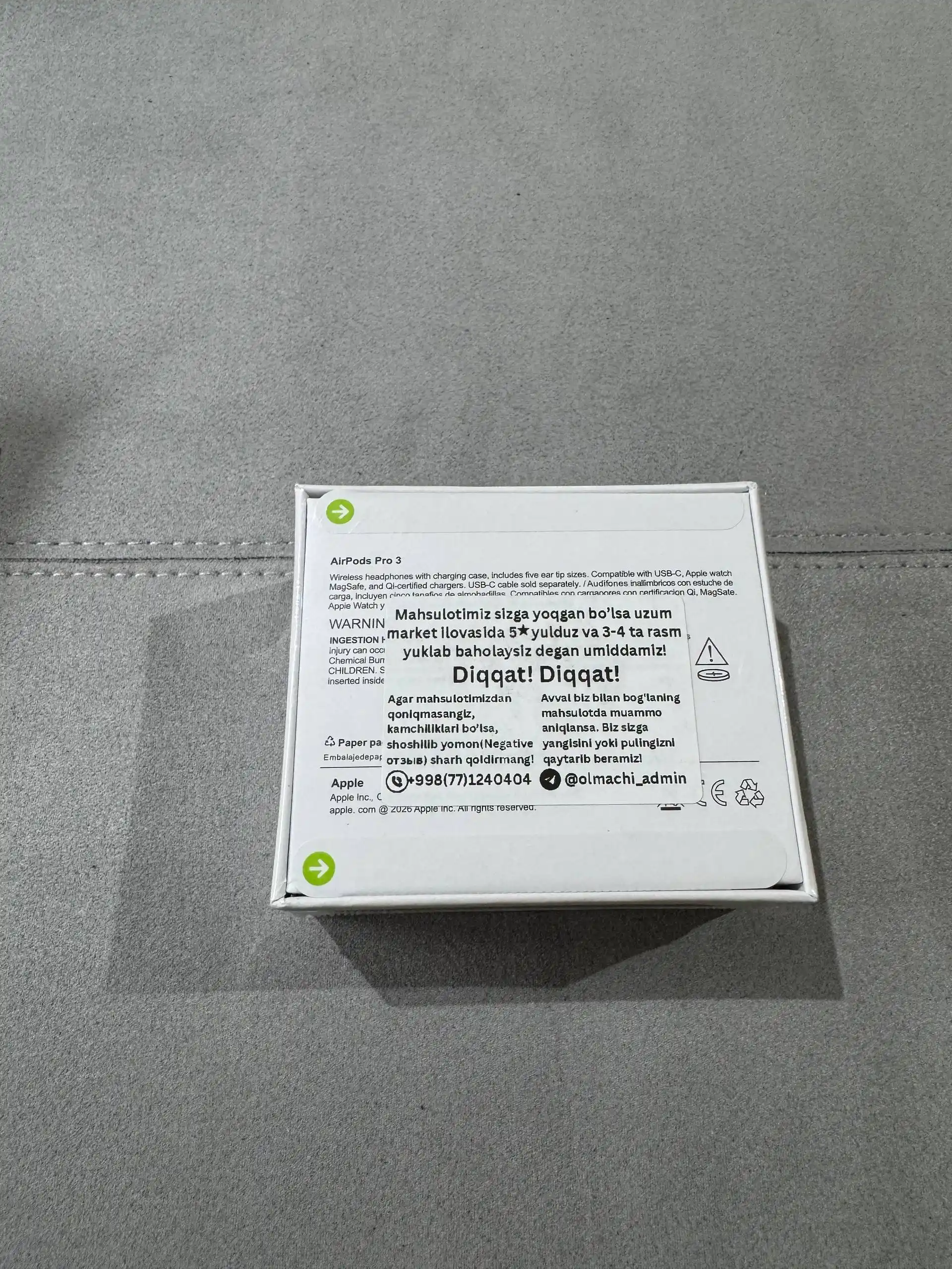 Simsiz quloqchinlar Pods Pro 3 ANC Premium, iPhone va Android uchun naushnik (+1ta sovg‘a)