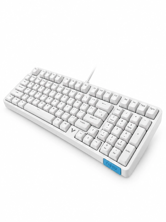 V500PRO-98 White mexanik geymer klaviaturasi, RGB, 98 tugma, USB Type-C, oq