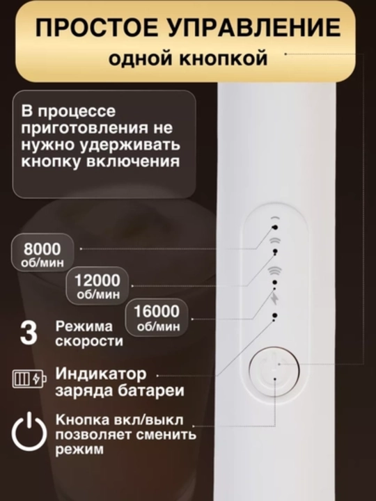 Капучинатор, вспениваетель для молока, электрический, мини-миксер, венчик для латте