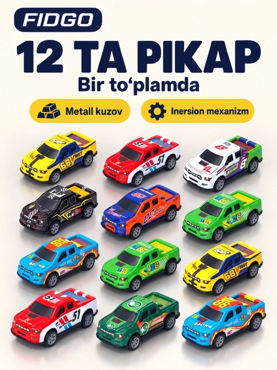 FIDGO metall dastgohlar to‘plami, inersion, 12–70 dona - 