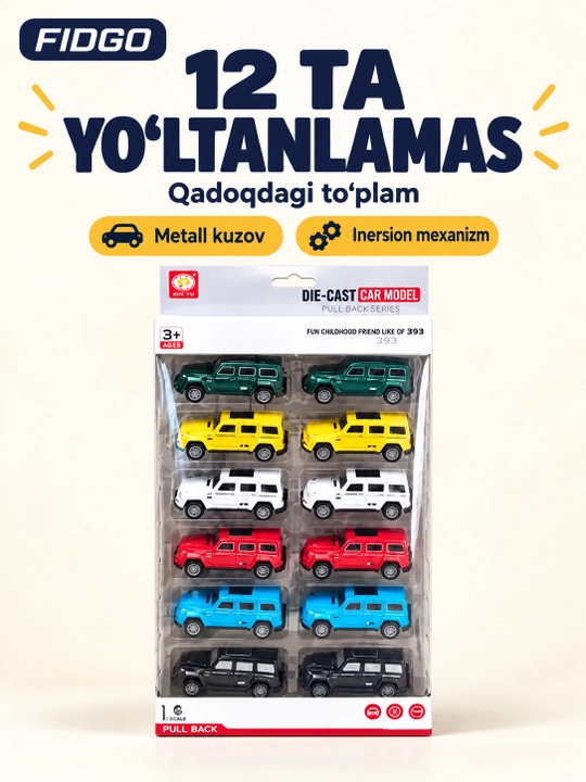 FIDGO metall dastgohlar to‘plami, inersion, 12–70 dona - 