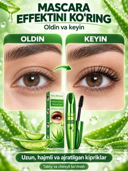 Kiss Beauty hajm beruvchi kiprik tushi; uzoq muddatli ta’sir