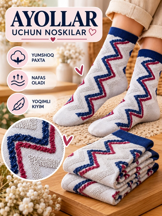 Ayollar uchun sifatli va zamonaviy paypoqlar - 