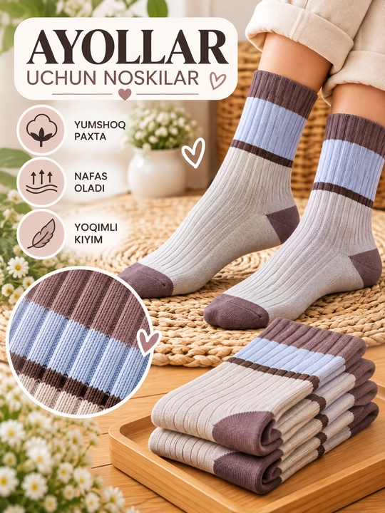 Ayollar uchun sifatli va zamonaviy paypoqlar - 