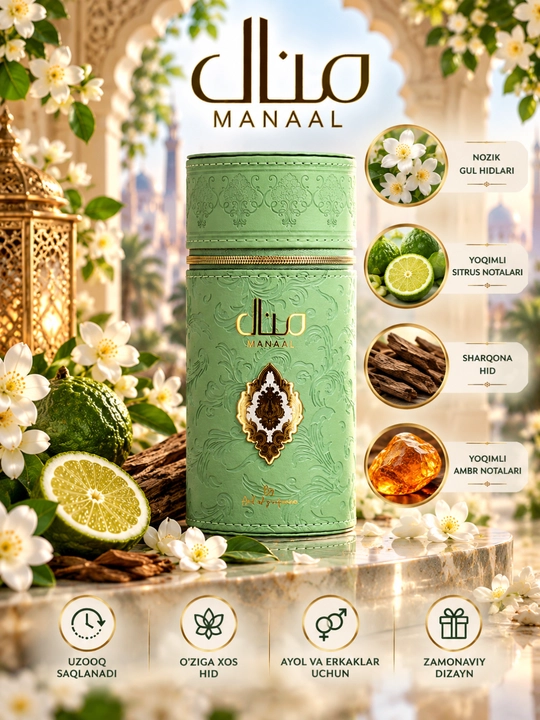 MANAAL atiri — ayollar va erkaklar uchun xushbo‘y atir