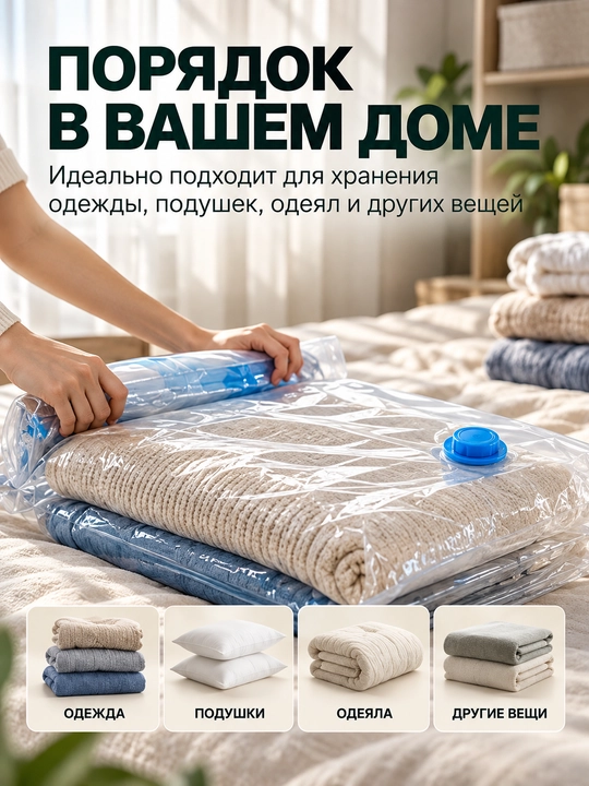 Вакуумные пакеты для одежды, пакет для хранения вещей